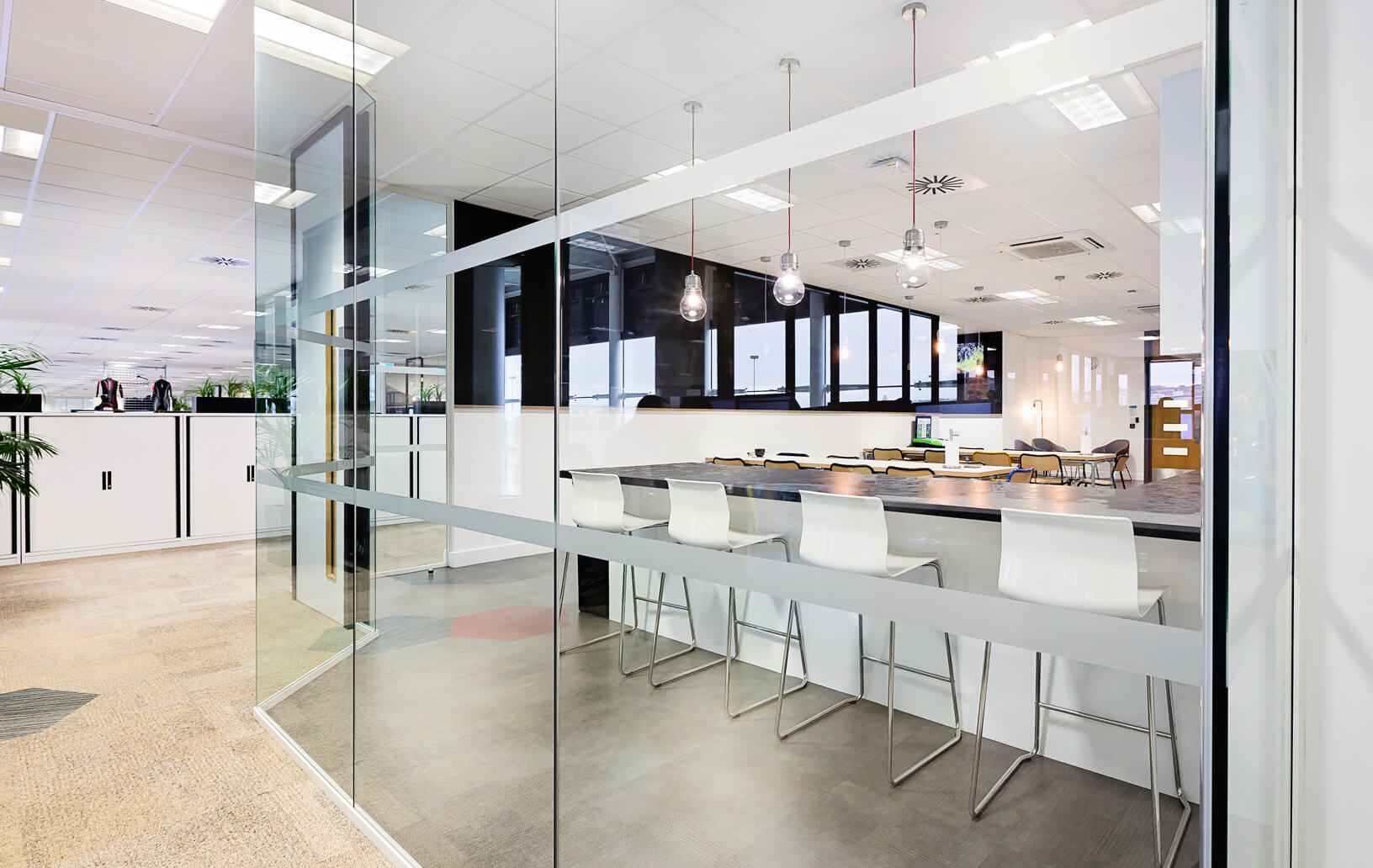 Wiggle Office Interiors Case Study Portsmouth Staff Kitchen Canteen Area