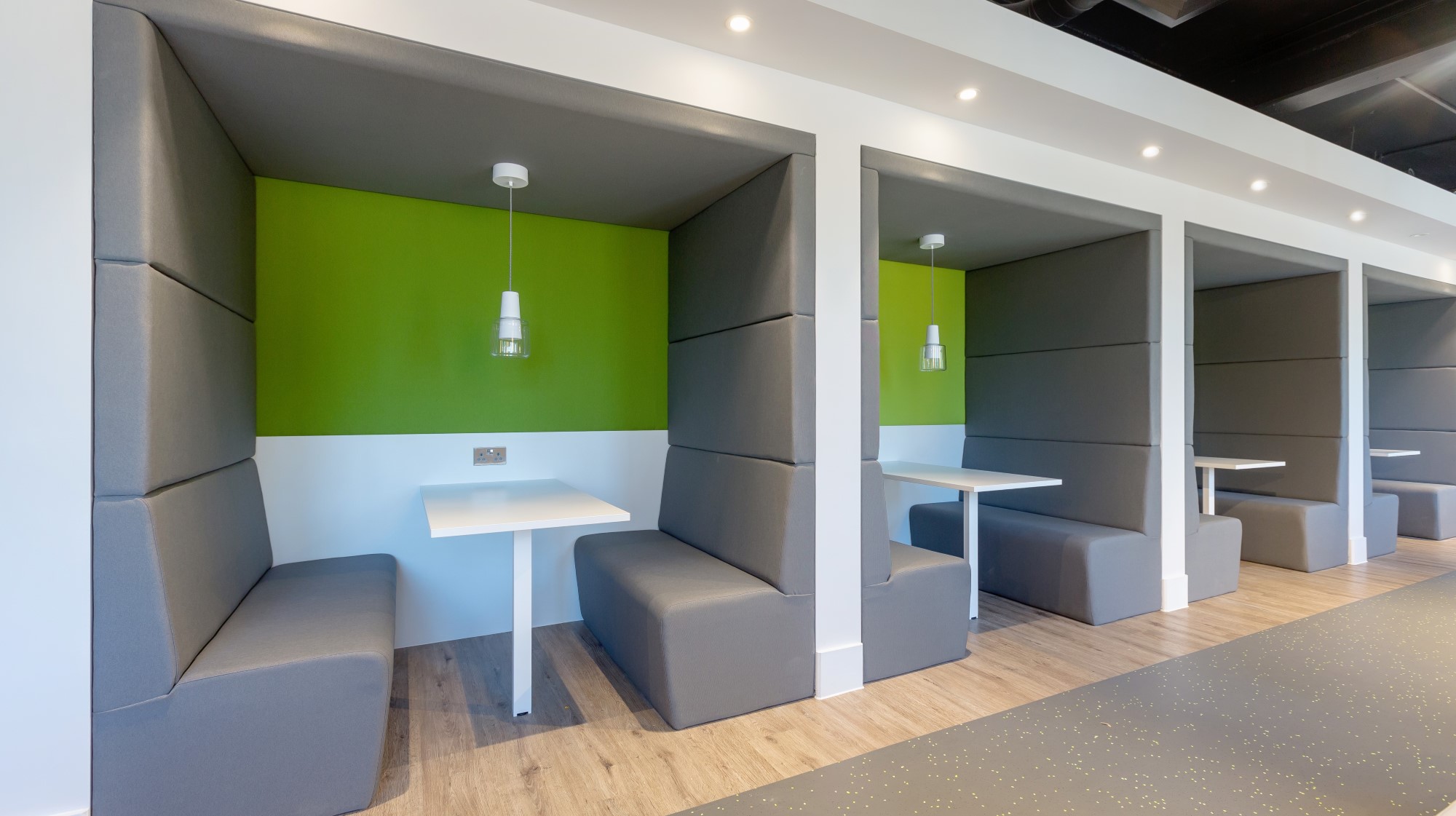 Built In Upholstered Open Meeting Booths